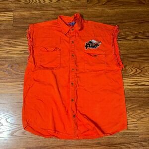 Sturgis Rally 04 Black Hills‎ Biker Motorcycle Vest Frayed Denim Oversized Large